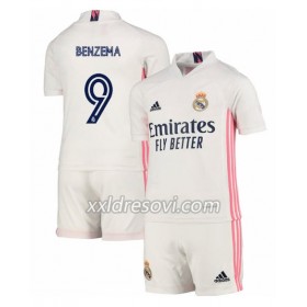 Real Madrid Karim Benzema 9 Domaći Dječji Komplet Dresovi za Nogomet 2020-2021 (+ kratke hlače)